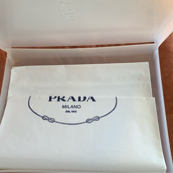 NWT Vtg PRADA Milano Silk Slip Skirt, Tulle Trim w/ Orig. Prada Gift Box - Picture 2 of 16
